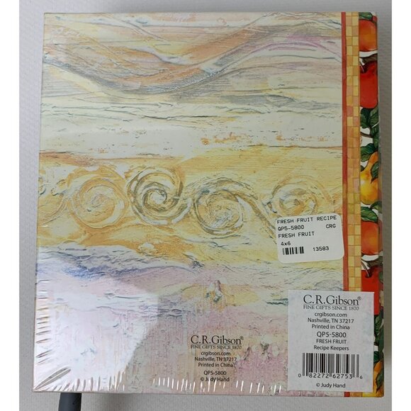 C.R. Gibson Fresh Fruit Recipe Keeper Binder 7"x6" Recipe Cards Refillable NEW - Picture 4 of 11